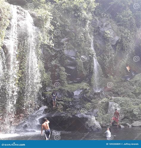 Bogor Indonesia. Waterfalls of Kebon Jeruk Editorial Stock Image