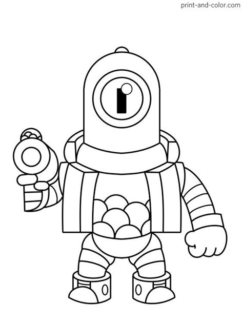Brawl Stars Coloring Pages Print And Star Coloring Pages