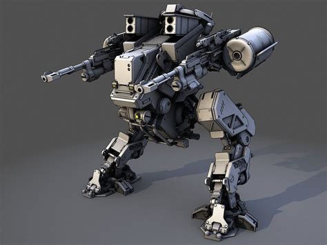 Robot 3d Model Mech Mecha Tanks Futuristic Armour
