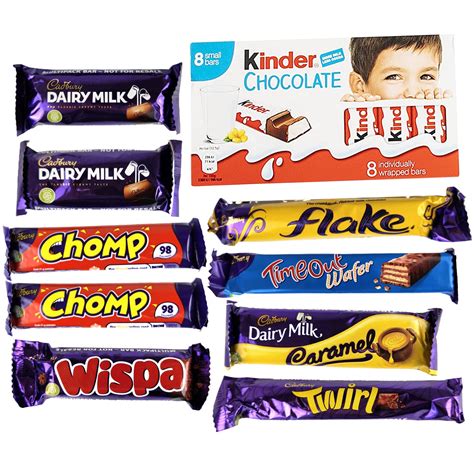 buy cadbury selection british chocolate bar selection box 10 medium size chocolate bars of