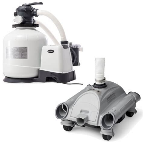 Intex 3000 Sand Filter Pump And Automatic Vacuum Cleaner For Above