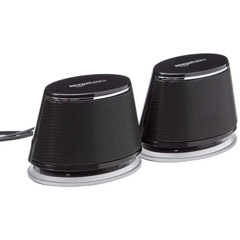 Buy Amazon Basics Usb Plug N Play Computer 2 Speakers For Pc Or Laptop