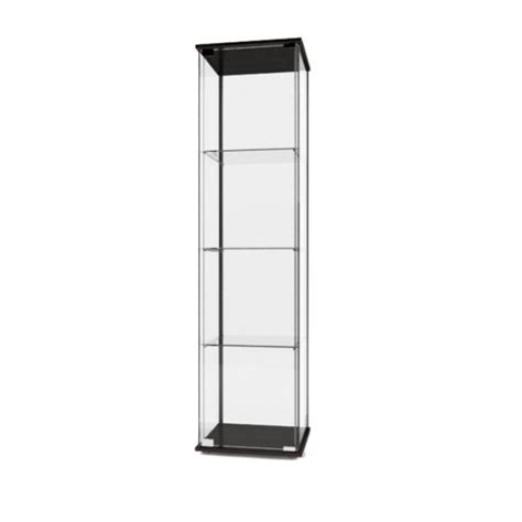 Ikea Detolf Glass Door Cabinet Black Brown Furniture And Home Living Furniture Shelves