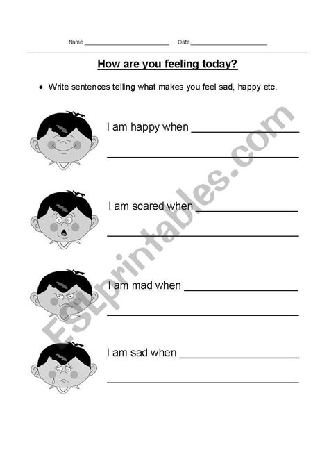 How Are You Feeling Today Worksheet Today Worksheets Feeling Worksheet