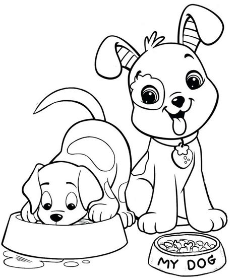 The Dozens Of Cute Dog Coloring Pages For Kids Coloring Pages