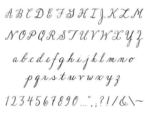 13 Handwriting Alphabet Fonts Images Cursive Font Alphabet Letters