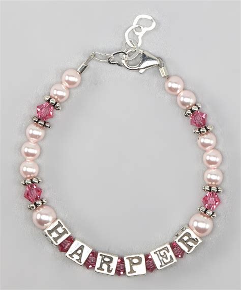 Baby Girl T Name Bracelet Sterling Silver First Birthday