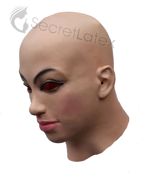 Latex Female Mask Cross Dress Transgender Rubber Doll Full Head Woman