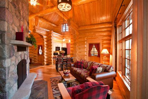 Log Cabin Living Rooms And Great Rooms North American