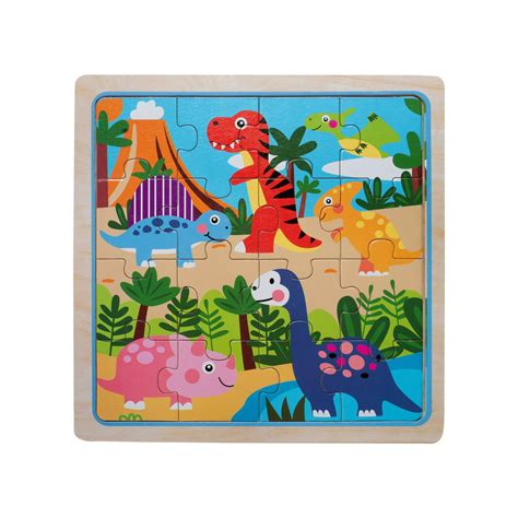 Eliiti Wooden Dinosaurs Jigsaw Puzzles For Kids 3 To 5 Years Old Boys