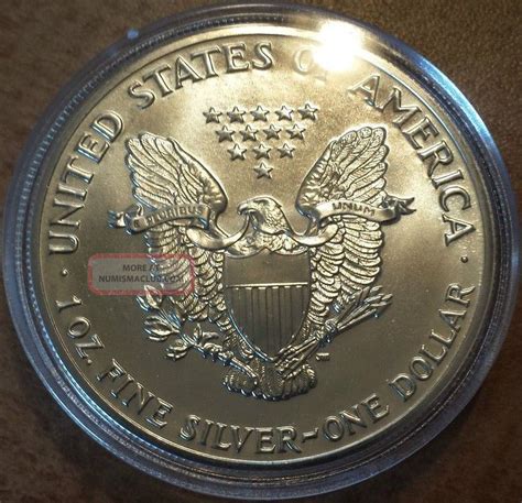 1989 American Silver Eagle 1 Troy Oz 999 Fine Bright Capsulated Coin