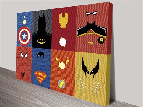 marvel characters canvas wall art