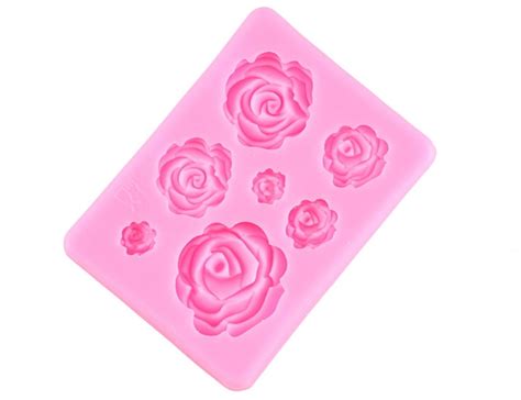 molde de silicone rosas mini para confeitaria e biscuit elo7