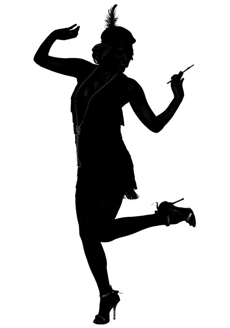 1920s flapper roaring twenties silhouette dance silhouette png download 1426 2037 free