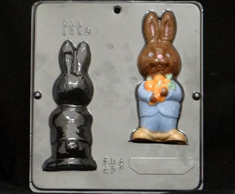 6 Boy Easter Bunny Assembly Chocolate Candy Mold Easter Etsy