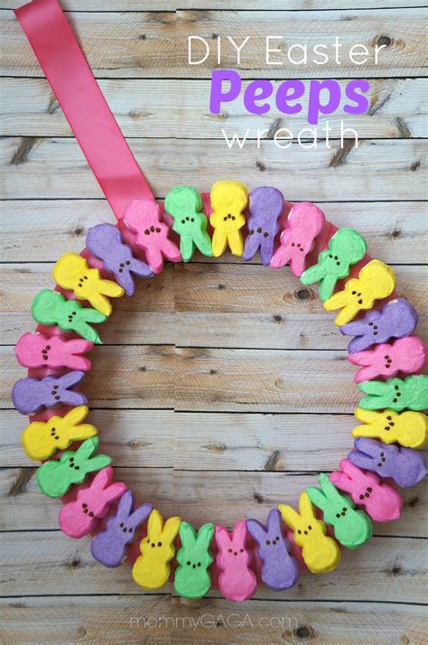 This Diy Easter Peeps Wreath Is The Cutest Wreath Craft Ive Ever Seen