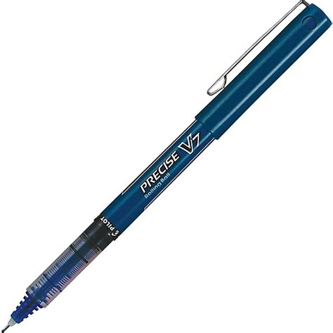 Pilot Precise V7 Premium Rolling Ball Stick Pens Fine Point Blue 12