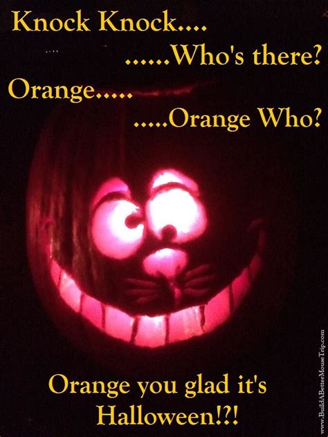 The biggest collection of halloween knock knock jokes on the web! Silly Halloween Joke: Knock Knock / Who's There? / Orange ...