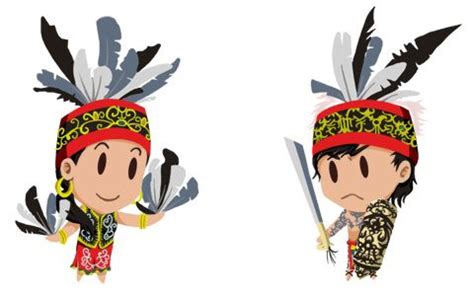 Pics related to the harvest festival in sabah. Dayak Boy and Girl by pinniped.deviantart.com on ...