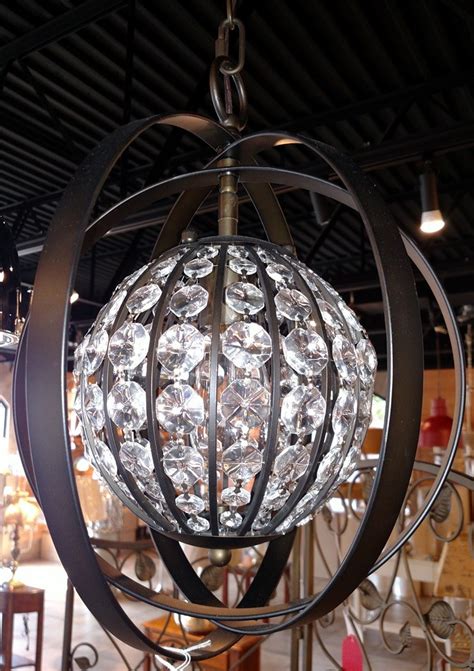 Free shipping* more like this carlisle 22 wide english bronze crystal pendant chandelier. Olivia Oil Rubbed Bronze Crystal Sphere Pendant Light 13"Wx16"H