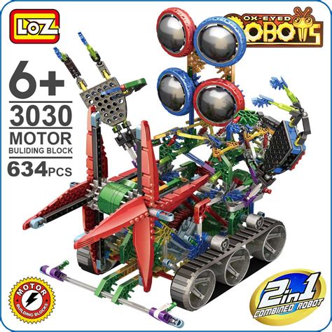 Loz Ideas Toy Big 4 Eyed Robot Building Blocks Technic Bricks Large