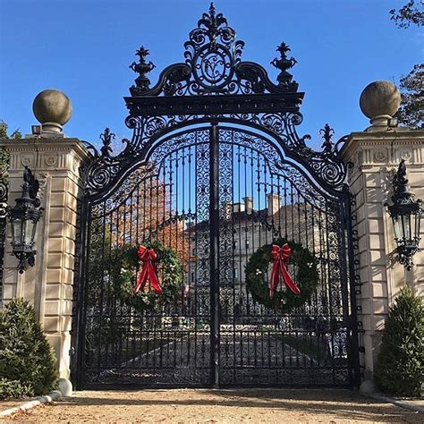 The Breakers Newport Rhode Island Gates At Christmas Photo Credit