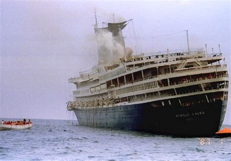 An alphabetical list of ships shown on this page is shown below. Passengers of the Achille Lauro leave the burning Italian ...