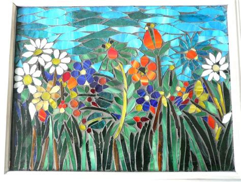 Custom Order Flower Garden Mosaic Stained Glass Window Wall Art Stained Glass Glass On