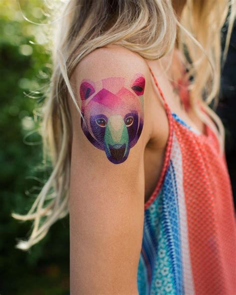 Temporary Ink Piece Panda Tattoos Bear Tattoos Fake Tattoos Animal