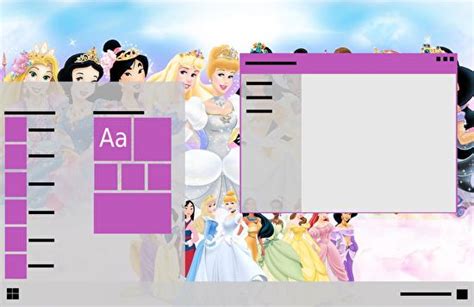 Disney Princess Windows 10 Theme Darklight Mode