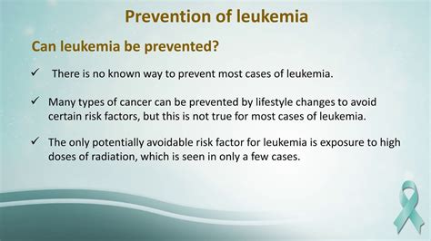 07 Prevention Of Leukemia Youtube