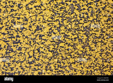 Yellow Paint On Asphalt Texture Stock Photo Alamy