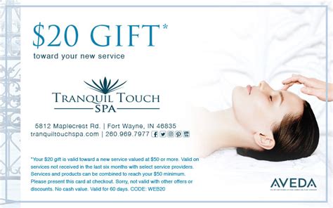Specials Tranquil Touch Spa Fort Wayne In