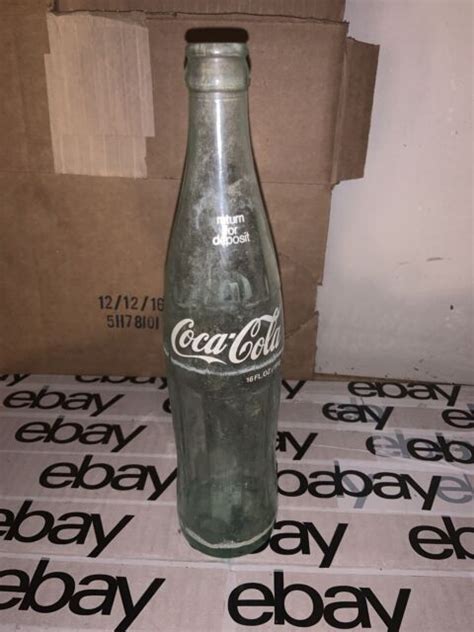 Vintage Coca Cola Coke Tall Bottle 16 Oz Half Quart Green Glass Ebay