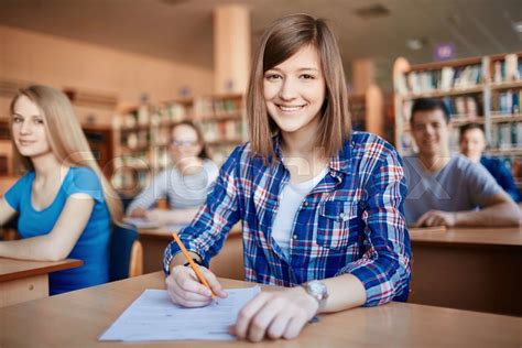 Girl In College Stock Image Colourbox
