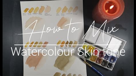 How To Mix Skin Tones With Watercolour Paint 5 Colours To Mix Flesh
