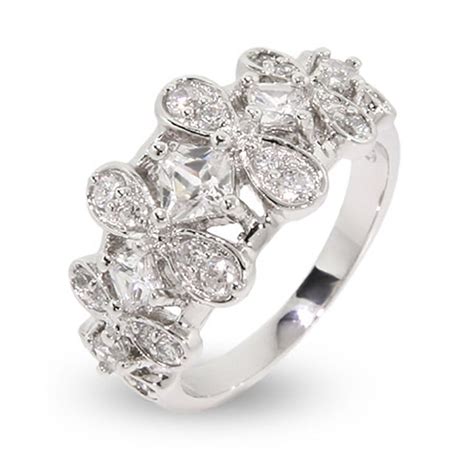 Sparkling Elegant Design Cz Sterling Silver Ring Eves Addiction