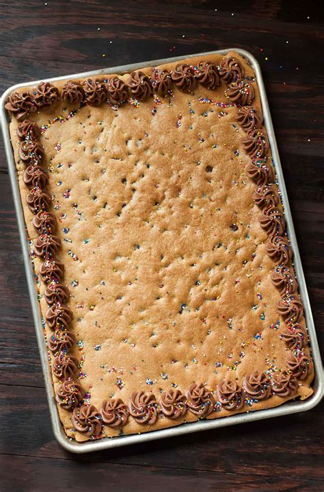 Sheet Pan Cookie Cake Recipe Peas And Crayons