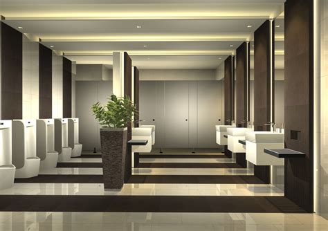Interior Office Restroom Ecora Architects
