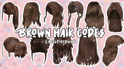 Popular Brown Hair Codes For Robloxbloxburg Youtube