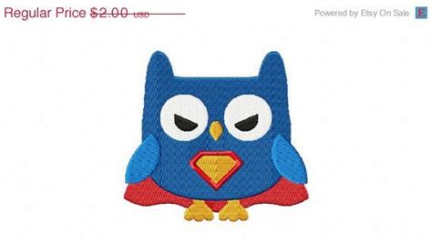 4x4 Superhero Owl Machine Embroidery Design Multiple Formats Available