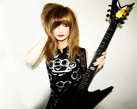 Jjkitten Jacqueline Heavy Metal Babe Guitar Girl Wallpapers Hd