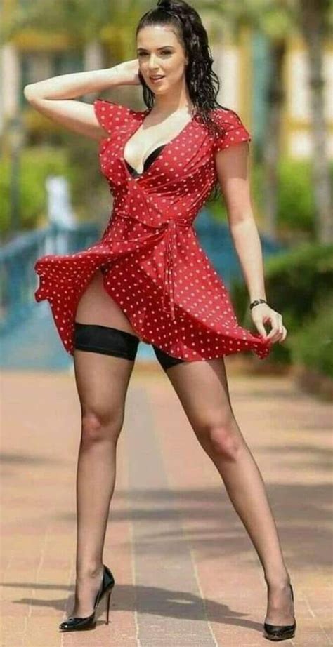 Stockings Outfit Dress With Stockings Women With Beautiful Legs