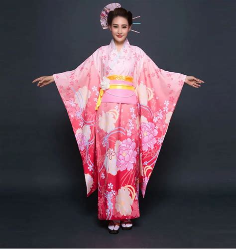 Japanese Kimono Women Yukata Traditional Cosplay Costume For Parties And Events Female