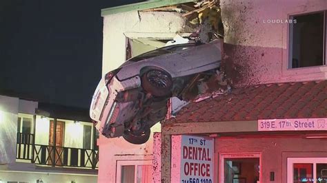 Car Goes Airborne Slams Into 2nd Floor Of California Office
