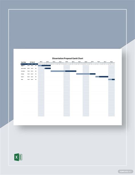 Dissertation Research Gantt Chart Template Excel