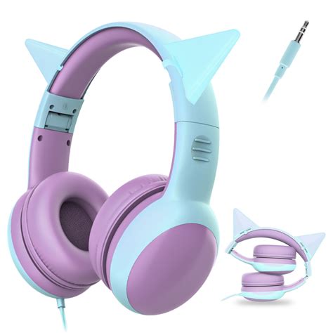 TSV Children's Wired Over-Ear Headphones, Foldable Stereo 3.5MM Wire ...