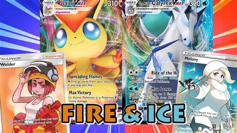 Victini Vmax And Ice Rider Calyrex Vmax Fire And Ice Pokemon Tcg Online