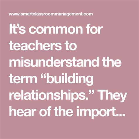 Its Common For Teachers To Misunderstand The Term Building