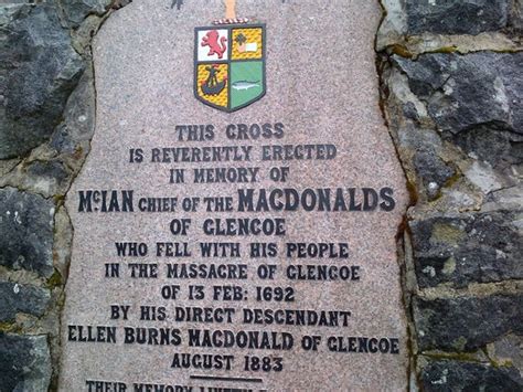 Wording On Glencoe Massacre Monument Picture Of Glencoe House